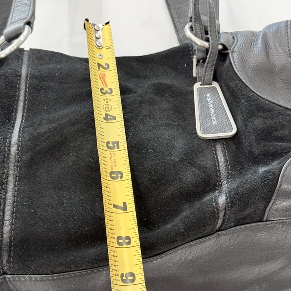 BCBGMaxazria Black Leather Top Handle Satchel Purse Bag - Picture 5 of 12